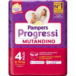 PAMPERS Progressi Mutandino Maxi - 19 Pannolini A Mutandina Taglia 4 (8-15 Kg)