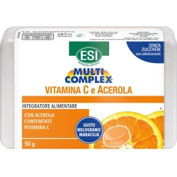 Esi Multi Complex Vitamina C & Acerola 50 gr Gusto Melograno/Maracuja - Integratore Immunostimolante