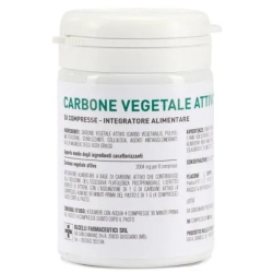Carbone Vegetale Attivo 50 Compresse - Integratore Per La Funzione Digestiva