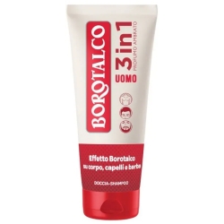 BOROTALCO Uomo - Doccia Shampoo 3 In 1 Profumo Ambrato 200 ml