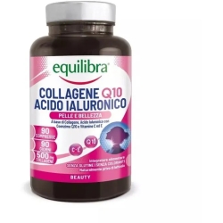 Equilibra Collagene Q10 e Acido Ialuronico 90 Compresse - Integratore per la pelle