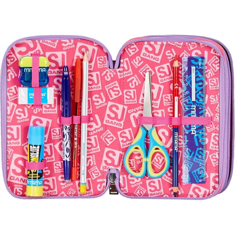 Trousse 3 Compartiments - Giotto - Paisley Rose - Stylos, Crayons Et