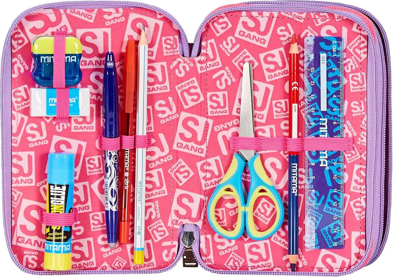 Trousse 3 Compartiments - Giotto - Paisley Rose - Stylos, Crayons Et
