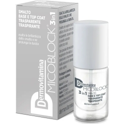 Dermovitamina Micoblock 3 in 1 - Smalto base e top coat trasparente 5 ml