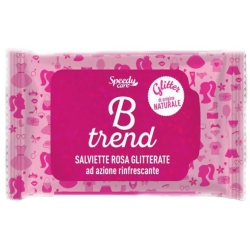 B trend - 15 Salviette rosa glitterate ad azione rinfrescante