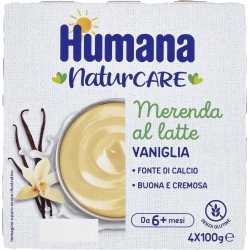 Humana Merenda Al Latte Gusto Vaniglia - Merenda Per Bambini 4 X 100 G
