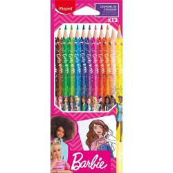 Barbie - 6 Confezioni Da 12 Matite Colorate