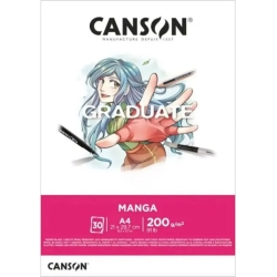 Graduate Manga - Blocco Di 30 Fogli A4 Da 200 G