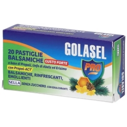 Golasel Pro 20 Pastiglie Balsamiche Gusto Forte - Integratore Per La Gola