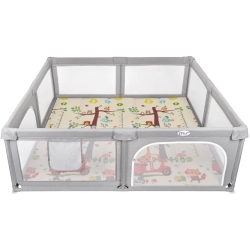 MS Parco XXL + Tappeto Da Gioco 180 X 200 Cm - Box Pieghevole - Giraffa Scooter
