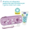 Chicco Set Primi Dentini 6M+ - Set Spazzolino Con Dentifricio - Lilla
