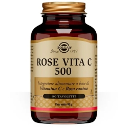 Solgar Rose Vita C 500 - Integratore Di Vitamina C E Rosa Canina 100 Tavolette