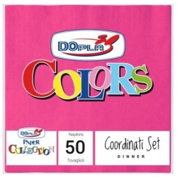 Colors - 50 Tovaglioli Colorati 33 X 33 Cm - Fucsia