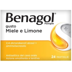 Benagol Gusto Miele E Limone - Antisettico Del Cavo Orale 24 Pastiglie