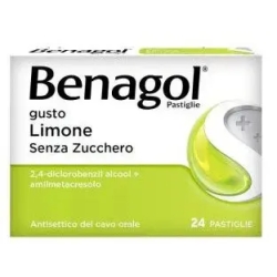 Benagol Gusto Limone Senza Zucchero - Antisettico Del Cavo Orale 24 Pastiglie