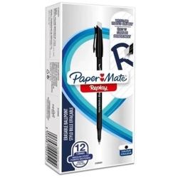replay penna a sfera cancellabile nera - confezione 12 penne