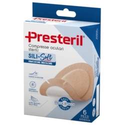 Presteril Compresse Oculari Sterili Sili-Soft - 6 Medicazioni 6,5 x 9,5 cm