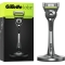 GILLETTE Labs Silver - Rasoio Da Barba - Manico + Lamette Di Ricambio + Base