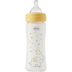 Chicco Perfect Easy - biberon in vetro 240 ml - giallo