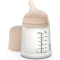 Suavinex ZERO ZERO Slow +0m - Biberon anticolica con flusso lento 180 Ml - Light Nude