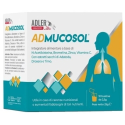 Admucosol 10 Bustine - Integratore Mucolitico Per Le Vie Respiratorie