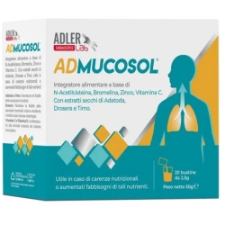 Admucosol 20 Bustine - Integratore Mucolitico Per Le Vie Respiratorie