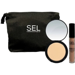 Set Base Make-Up n.02 - Cipria Compatta + Correttore fluido + Pochette