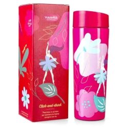 Neavita Click-and-drink - Thermos in acciaio rosa