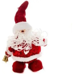 41700A-L - Decorazione Sfera Babbo Natale 17 cm rosso e bianco