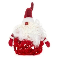 41676A-1 - Decorazione Sfera Babbo Natale 35 cm rosso e bianco