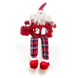 41680C-1 - Decorazione Sfera Babbo Natale 35 cm rosso e bianco