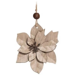 Naa-130 - Decorazione Stella Di Natale 4D Legno 13 cm