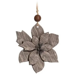 Nag-130 - Decorazione Stella Di Natale 4D Legno 13 cm
