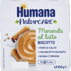Humana Merenda al latte Biscotto 4x100 G