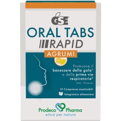 GSE Oral Tabs Rapid Agrumi 12 Compresse - Integratore Per Le Vie Respiratorie