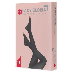 Gloria Med LadyGloria 18 - Calze Autoreggenti A Punta Aperta (18-20 mmHg) - Taglia 4 Sahara