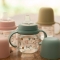 Suavinex My Family - Biberon First con manico e beccuccio in silicone - Pistacchio
