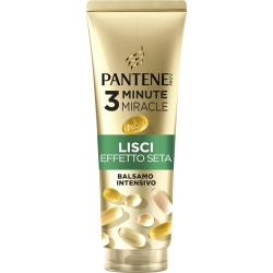 PANTENE Pro-V 3 Minute Miracle Lisci Effetto Seta - Balsamo Intensivo 220 Ml