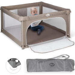 Parco Giochi - Box Pieghevole Misura L 120 x 120 Cm - Beige
