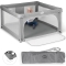 Parco Giochi - Box Pieghevole Misura L 120 x 120 Cm - Grigio