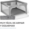 Parco Giochi - Box Pieghevole Misura L 120 x 120 Cm - Grigio