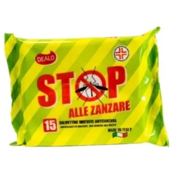 Dealo Stop Alle Zanzare - 15 Salviettine Imbevute Antizanzara