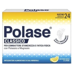 Polase Classico 24 Bustine Effervescenti Gusto Limone - Integratore Di Magnesio E Potassio - Promo