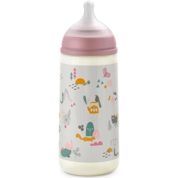 Suavinex Walk In The Park - Biberon 6M+ Flusso Denso L - Rosa 360 Ml