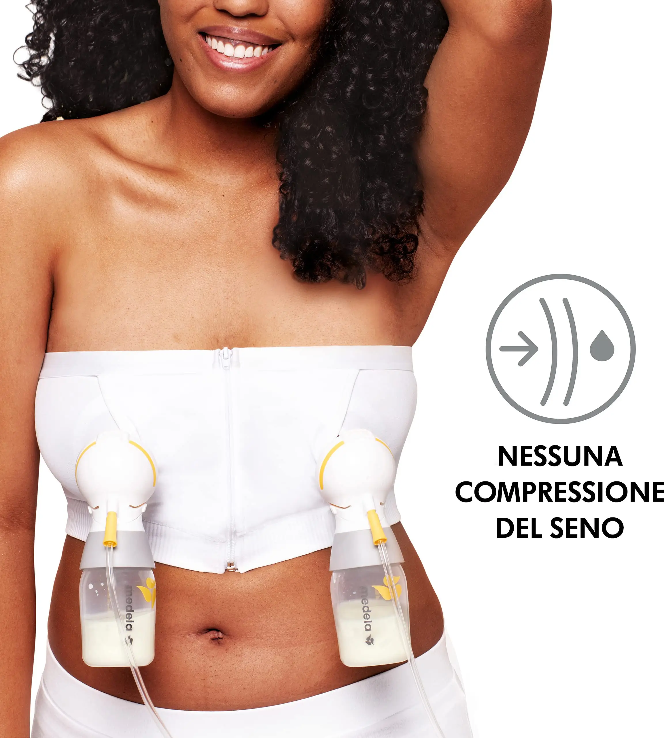 Hands-Free - Corpetto per allattamento Bianco Taglia M