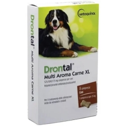 Drontal Multi Aroma Carne XL 8 Compresse - Antiparassitario per Cani