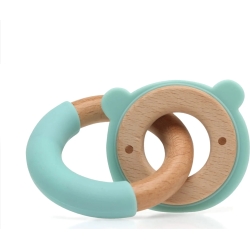 Massaggiagengive Legno E Silicone 3M+ - Orso Verde