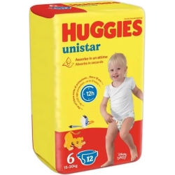 HUGGIES Unistar - 12 Pannolini Taglia 6 (15-30 Kg)