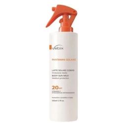 Vebix Crema Solare 20 SPF Latte Corpo Phytamin Protezione Media 150 ml