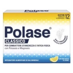 Polase Classico 12 Bustine Effervescenti Gusto Limone - Integratore Di Magnesio E Potassio - Promo